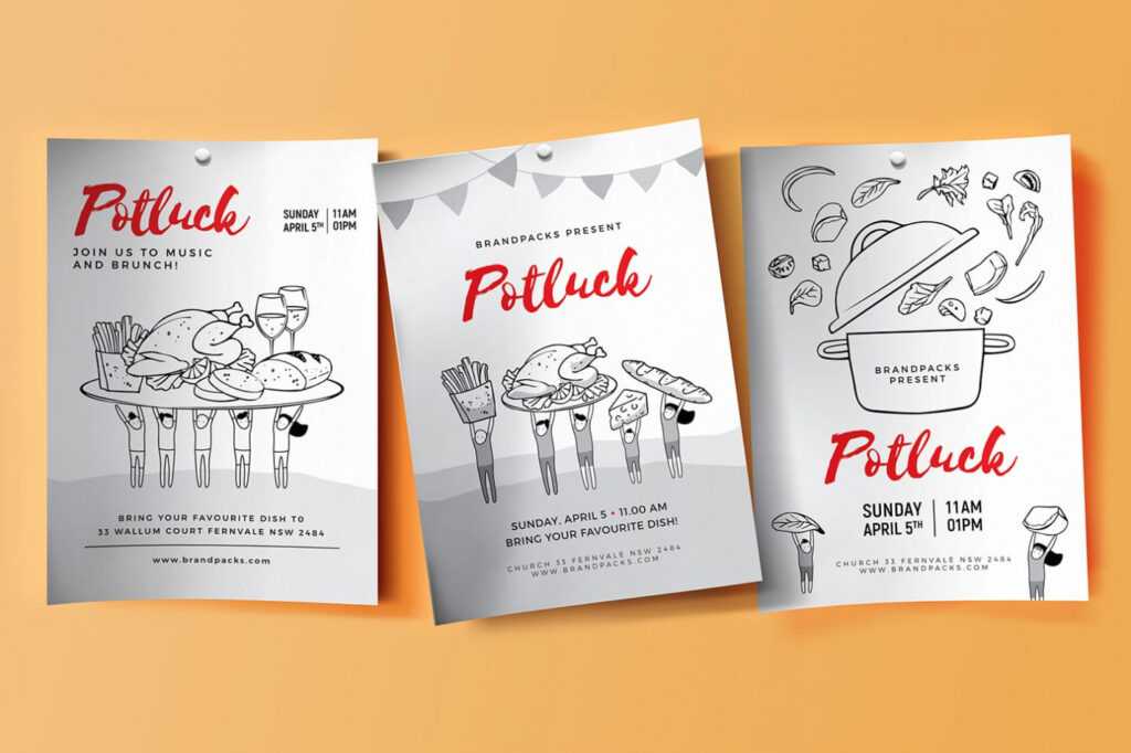 Free Potluck Poster Templates In Psd, Ai &amp; Vector - Brandpacks pertaining to Potluck Flyer Template
