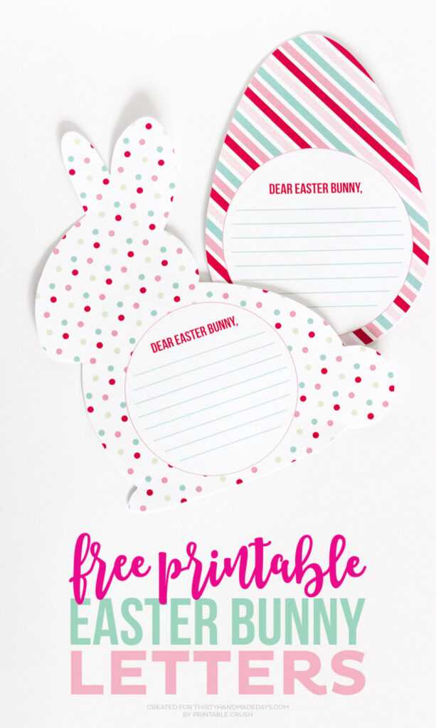 Free Printable Easter Bunny Letters - Thirty Handmade Days regarding Letter To Easter Bunny Template