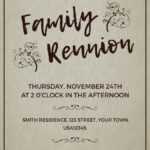 Free Printable Family Reunion Flyer Templates ~ Addictionary intended for Family Reunion Flyer Template