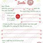 Free Printable Letter To Santa Template - Writing To Santa in Free Printable Letter From Santa Template