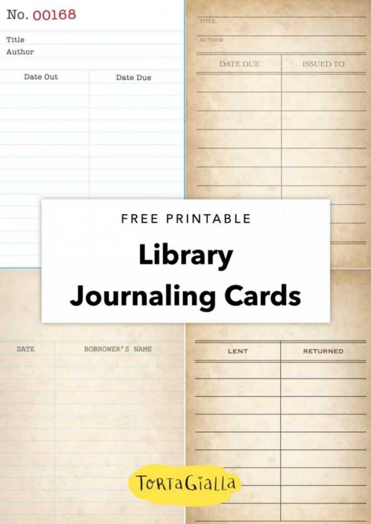 Free Printable Library Card Template | Tortagialla with Library Catalog Card Template