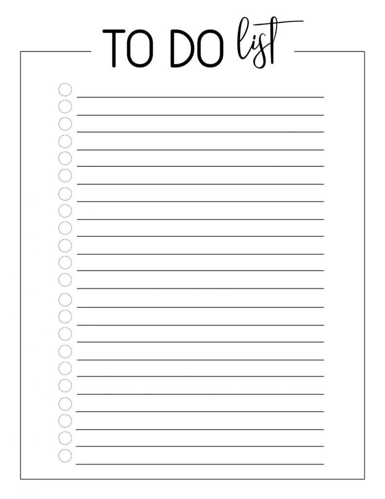 Free Printable To Do Checklist Template | Paper Trail Design in Blank To Do List Template