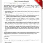 Free Printable Tuition Reimbursement Agreement Form (Generic) with regard to Tuition Agreement Template