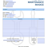 Free Property Maintenance Invoice Template | Pdf | Word | Excel inside Maintenance Invoice Template Free