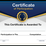 Free Sample Format Of Certificate Of Participation Template pertaining to Certificate Of Participation Template Doc