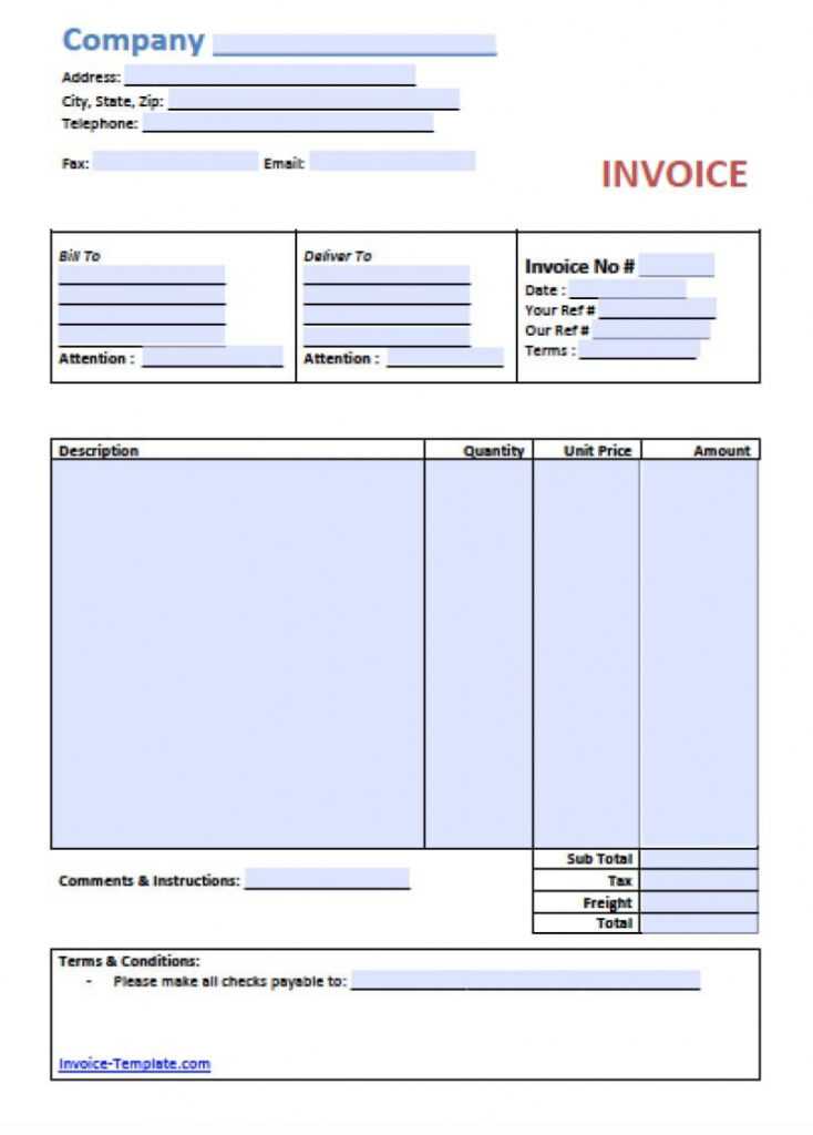 Free Simple Basic Invoice Template | Pdf | Word | Excel throughout Free Printable Invoice Template Microsoft Word