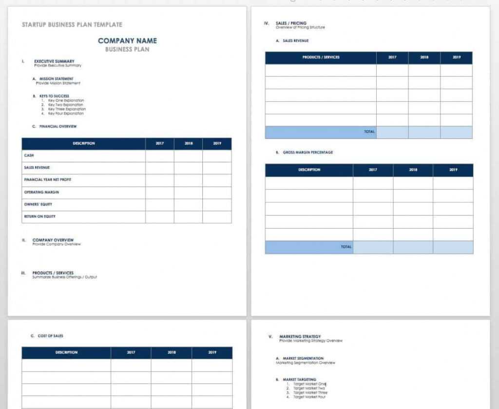 Free Startup Business Plan Templates | Smartsheet with Financial Plan Template For Startup Business