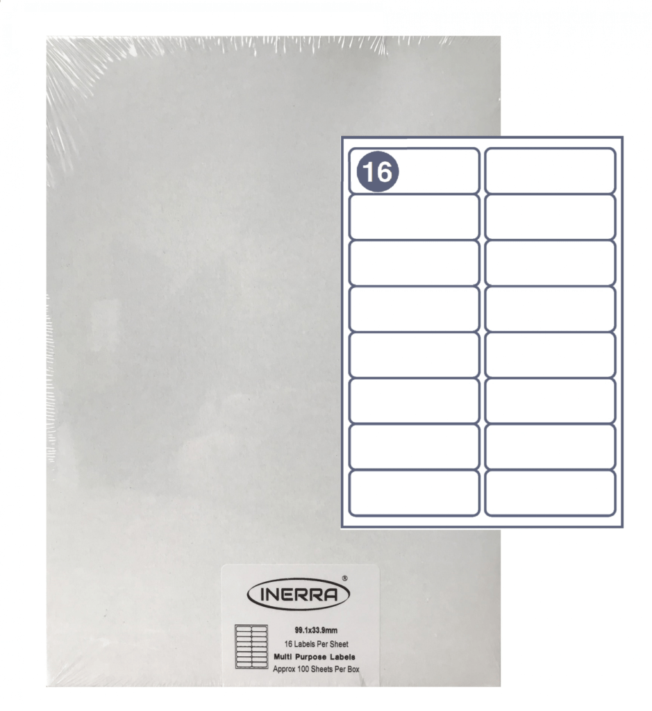 Free Template For Inerra Blank Labels - 16 Per Sheet for Free Labels Template 16 Per Sheet