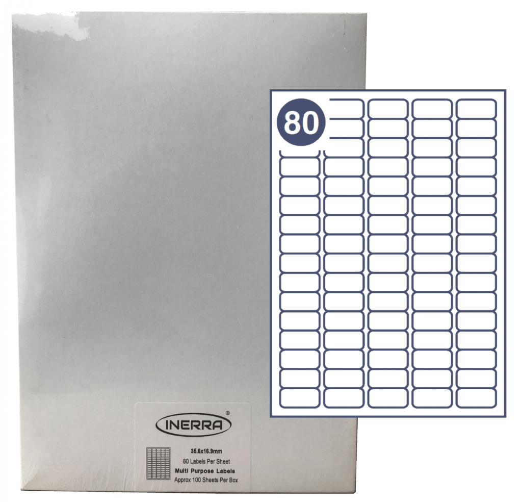 Free Template For Inerra Blank Labels - 80 Per Sheet for 80 Labels Per Sheet Template