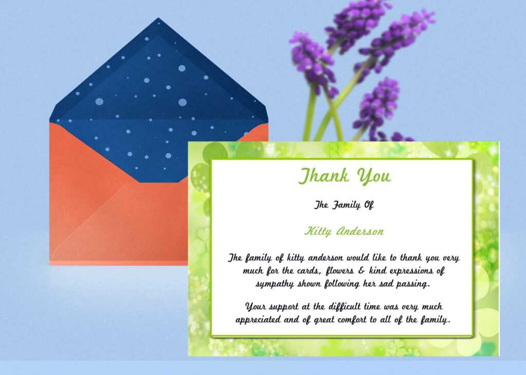 Free Thank You Card Template. There Is A Time When Each Card regarding Sympathy Thank You Card Template