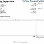 Free Towing Service Invoice Template | Pdf | Word | Excel with Towing Service Invoice Template