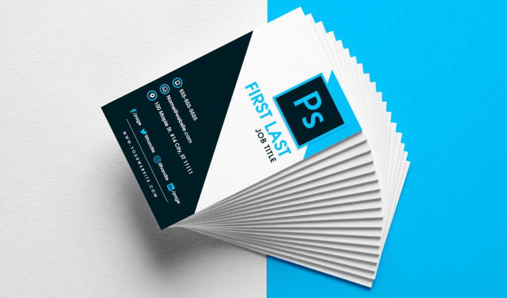 Free Vertical Business Card Template In Psd Format with Photoshop Cs6 Business Card Template