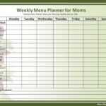 Free Weekly Meal Planner Template Word ~ Addictionary regarding Weekly Menu Template Word