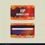 Front And Back Vip Member Card Template Royalty Free Vector regarding Membership Card Template Free