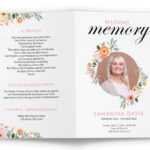 Funeral Pamphlet Template For Women intended for Funeral Flyer Template