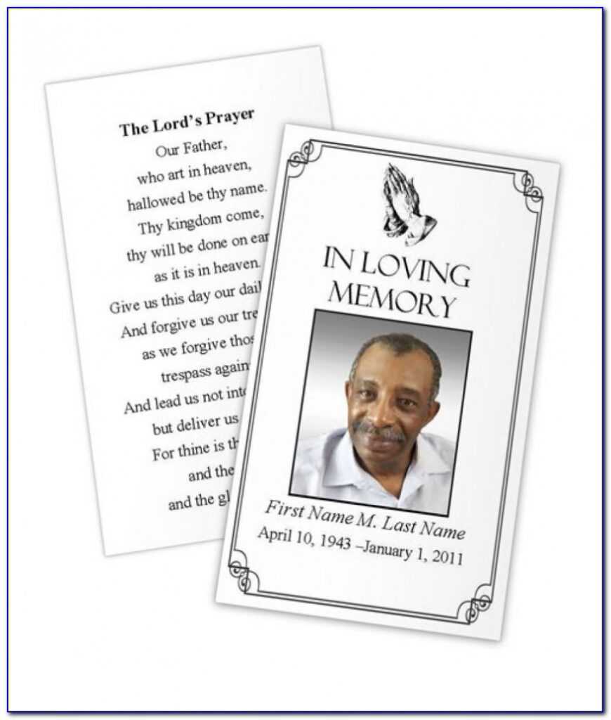 Funeral Prayer Card Template Free | Vincegray2014 intended for Prayer Card Template For Word