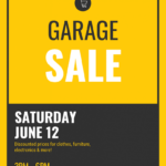 Garage Sale Event Poster within Garage Sale Flyer Template