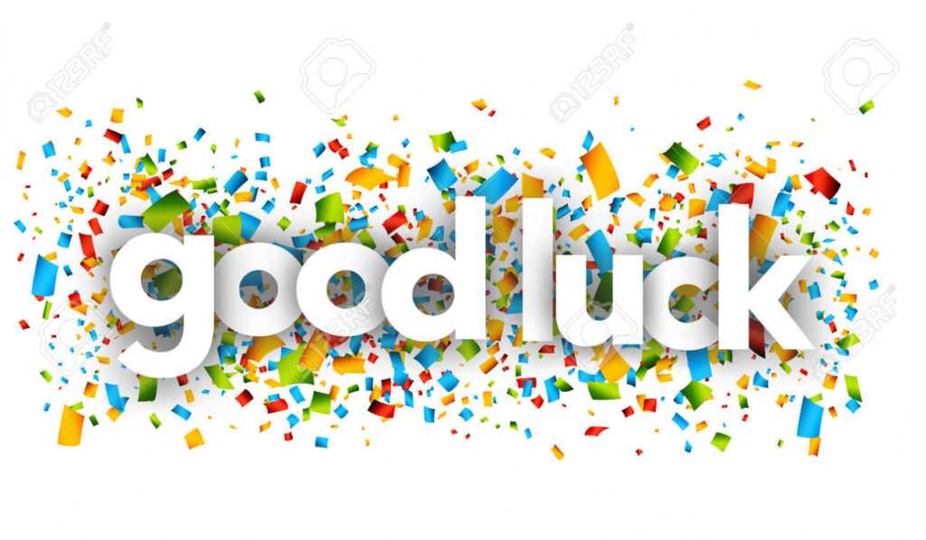 Good Luck Letters Vector Word Banner Sign intended for Good Luck Banner Template