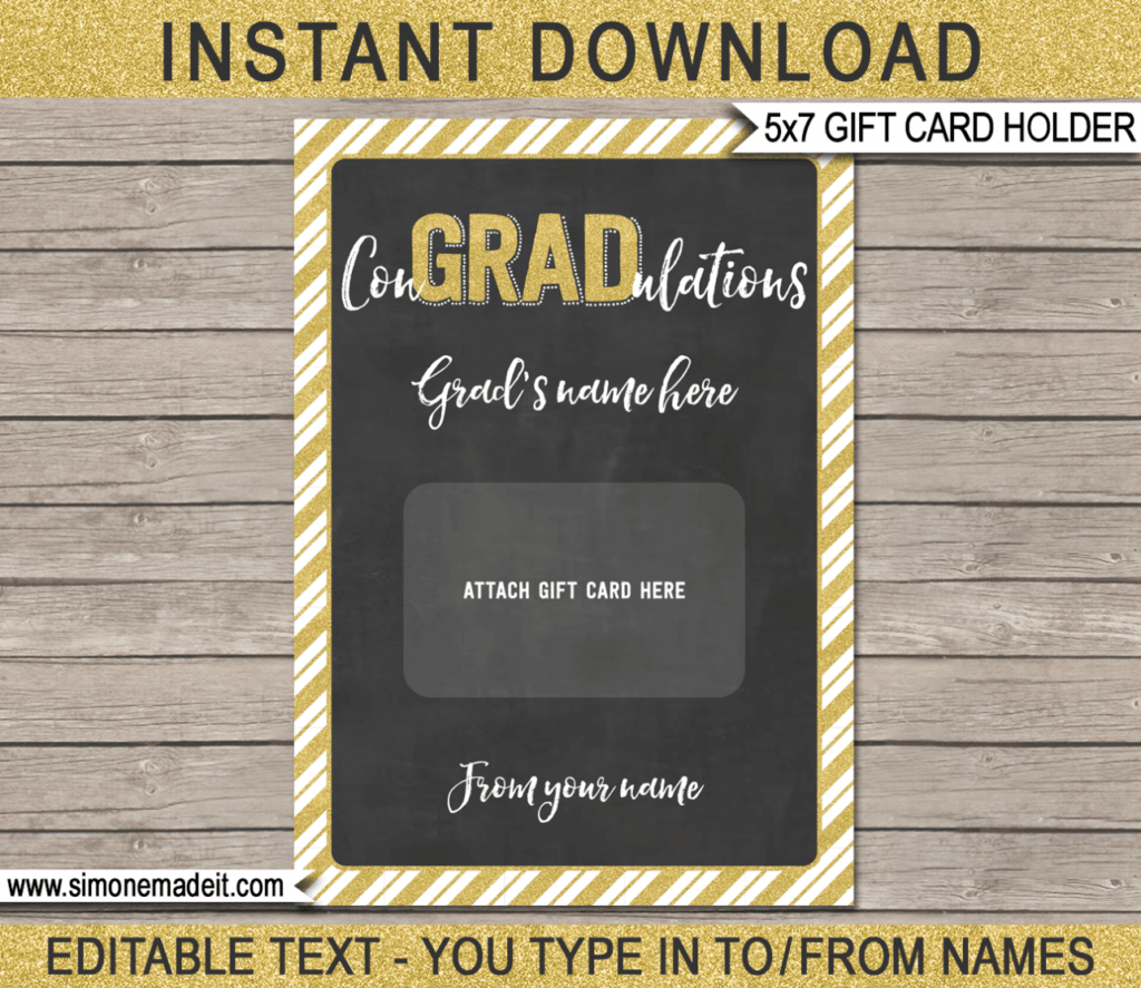 Graduation Gift Card Holder for Graduation Gift Certificate Template Free