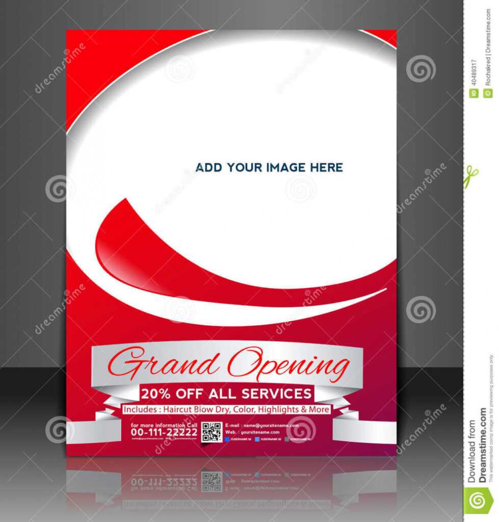 Grand Opening Flyer Design Stock Vector. Illustration Of throughout Now Open Flyer Template