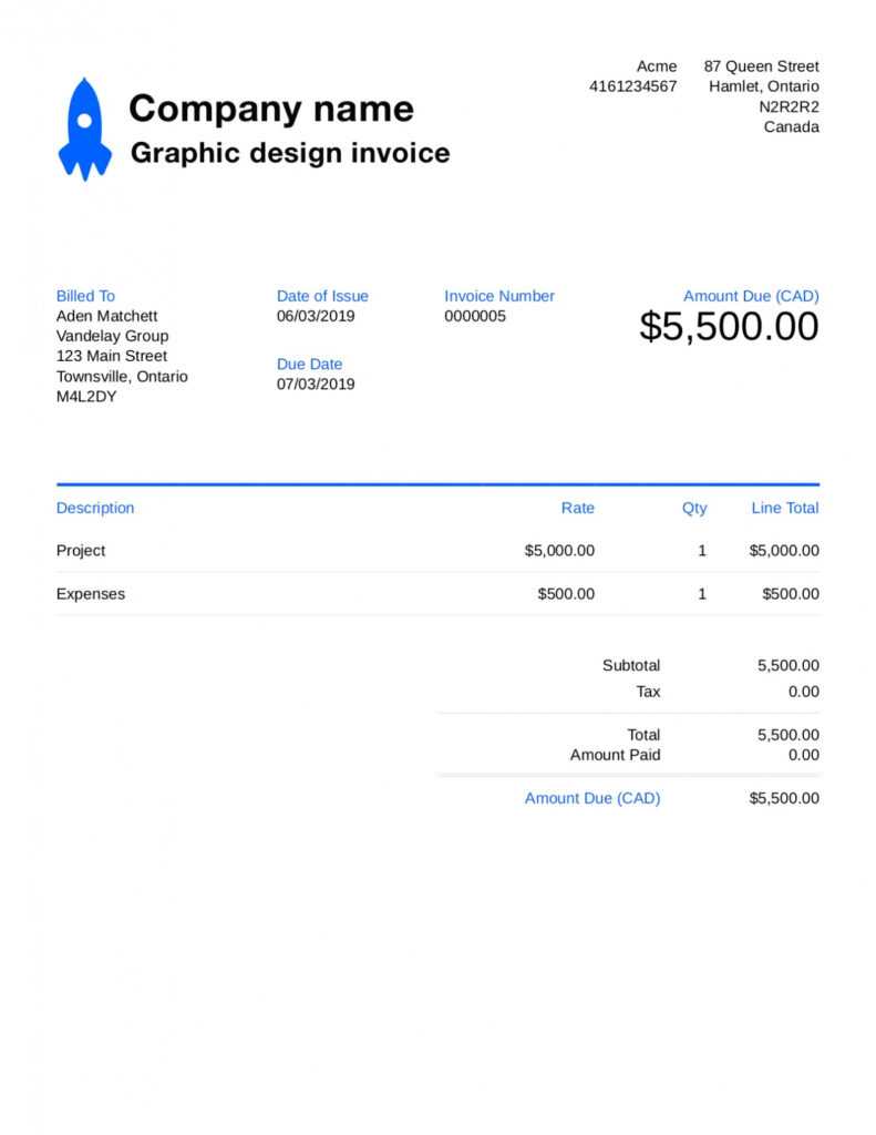 Graphic Design Invoice Template. Customize And Send In 90 for Invoice Template For Designers