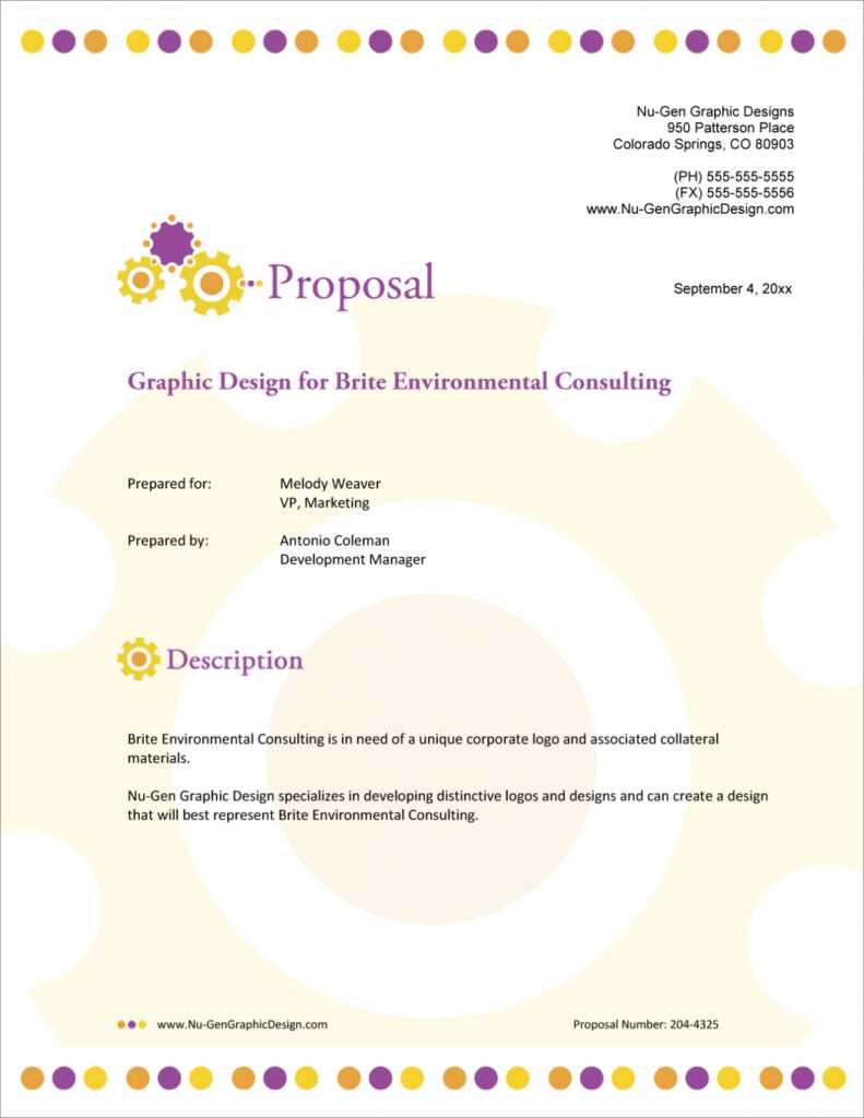 Graphic Designer Sample Proposal - 5 Steps in Graphic Design Proposal Template