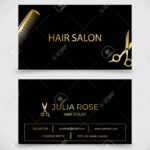 Hair Salon, Hair Stylist Business Card Vector Template regarding Hair Salon Business Card Template