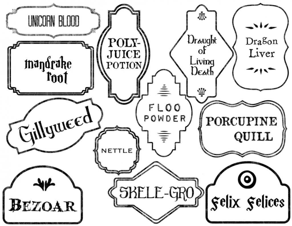 Harry Potter Potion Labels Printable | Paper Trail Design throughout Potion Label Template