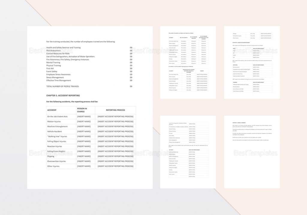 Health And Safety Annual Report Template In Word, Apple Pages with Annual Health And Safety Report Template