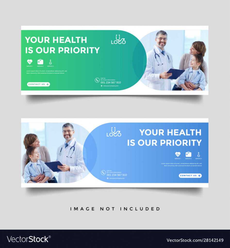 Healthcare Medical Banner Promotion Template Vector Image in Medical Banner Template