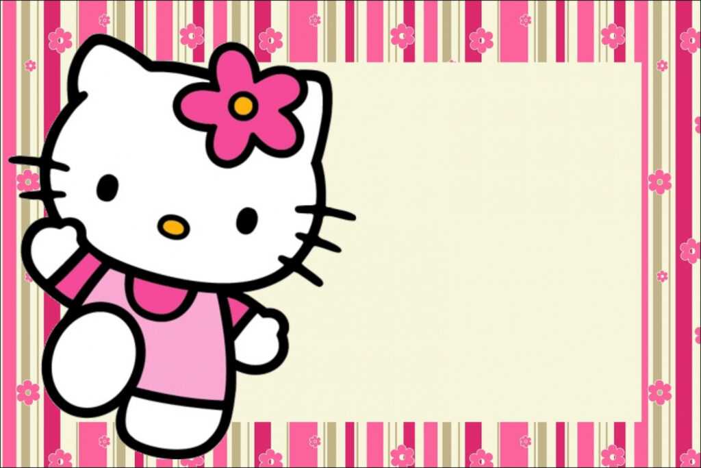 Hello Kitty With Flowers: Free Printable Invitations. - Oh regarding Hello Kitty Birthday Card Template Free