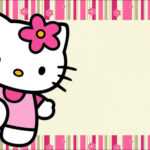 Hello Kitty With Flowers: Free Printable Invitations. - Oh regarding Hello Kitty Birthday Card Template Free