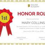 Honor Roll Certificate Design Template In Psd, Word within Honor Roll Certificate Template