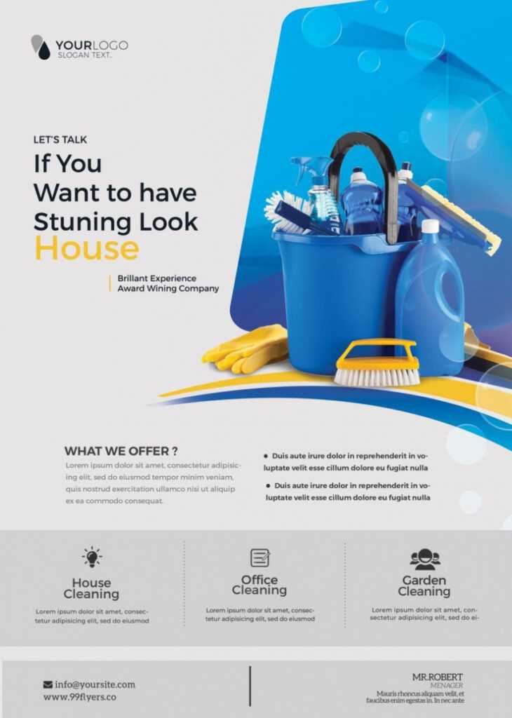 House Cleaning Flyer Template Free ~ Addictionary within Cleaning Flyers Templates Free