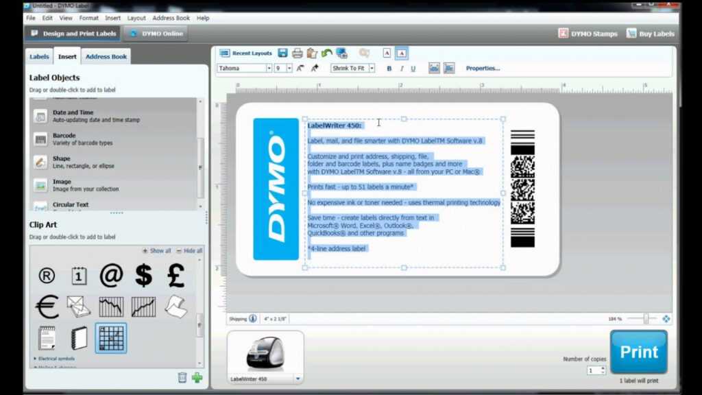 How To Build Your Own Label Template In Dymo Label Software? inside Dymo Label Templates For Word