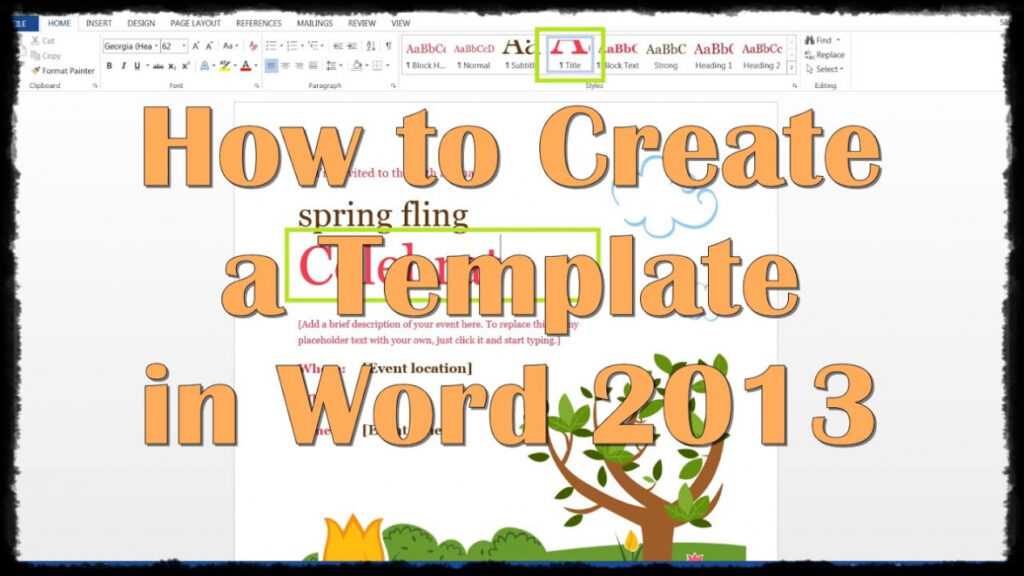 How To Create A Template In Word 2013 for Creating Word Templates 2013