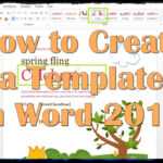 How To Create A Template In Word 2013 for Creating Word Templates 2013