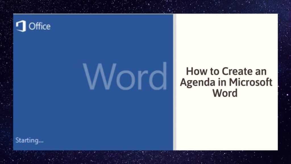 How To Create An Agenda In Microsoft Word pertaining to Agenda Template Word 2010