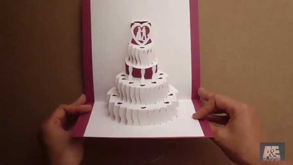 How To Make A Amazing Wedding Cake Pop Up Card Tutorial - Free Template inside Wedding Pop Up Card Template Free