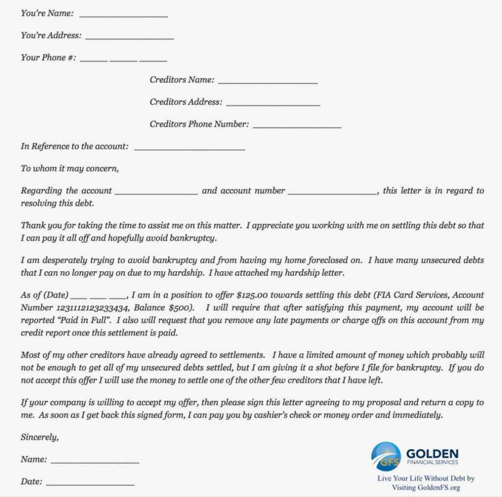 How To Negotiate Credit Card Debt? Settle On Your Own W/ 4 regarding Debt Negotiation Letter Template