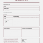 How To Write An Effective Incident Report [+ Templates] for Injury Report Form Template