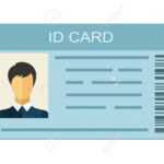 Id Card Isolated On White Background. Identification Card Icon for Personal Identification Card Template