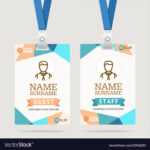 Id Card Template Plastic Badge Royalty Free Vector Image regarding Conference Id Card Template
