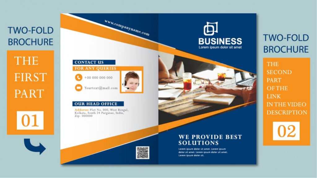 Illustrator Tutorial - Two Fold Business Brochure Template Part 01 with regard to 2 Fold Flyer Template