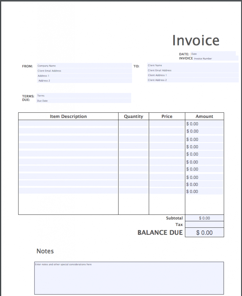 Invoice Template Pdf | Free Download | Invoice Simple for Work Invoice Template Free Download