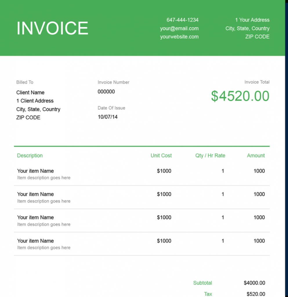 It Consulting Invoice Template | Free Download | Send In Minutes for Software Consulting Invoice Template