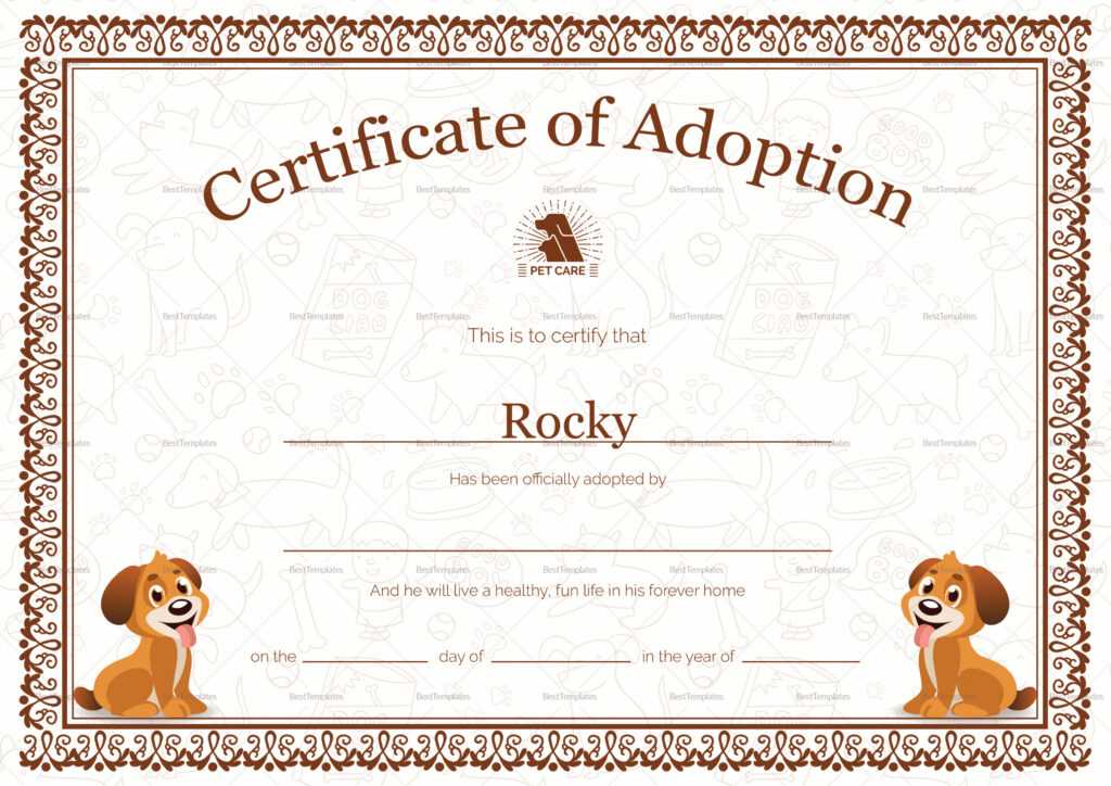 Kitten Adoption Certificate - The W Guide for Toy Adoption Certificate Template