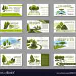 Landscape Design Studio Business Card Template Vector Image pertaining to Gardening Business Cards Templates