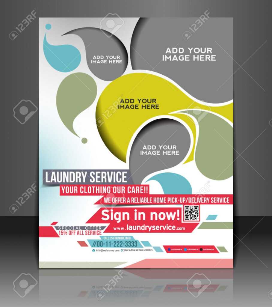 Laundry Service Flyer &amp; Poster Template Design throughout Ironing Service Flyer Template