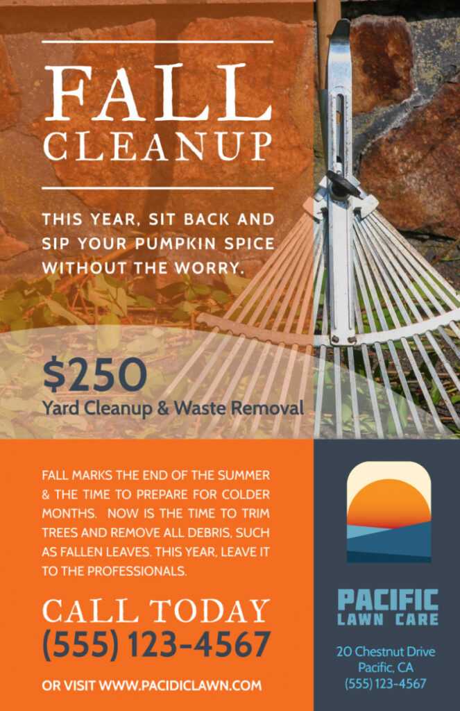 Lawn Mowing Fall Cleanup Poster Template | Mycreativeshop inside Fall Clean Up Flyer Template